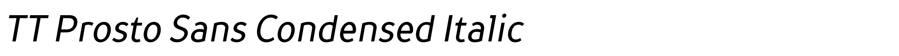 TT Prosto Sans Condensed Italic